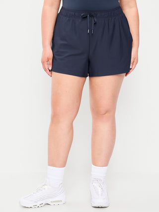 High-Waisted PowerSoft Shorts -- 3.5-inch inseam.
