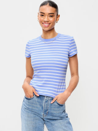 Camiseta Manga Corta Estampado Rayas