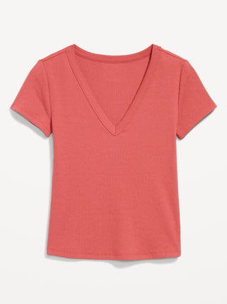 Camiseta Ajustada Manga Corta de Algodón