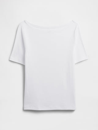 Modern Ribbed Boatneck Top.