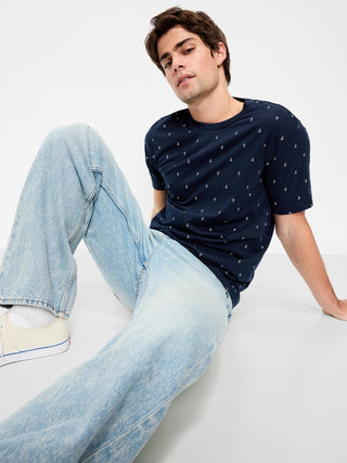 Camiseta Manga Corta de Algodón con Estampado