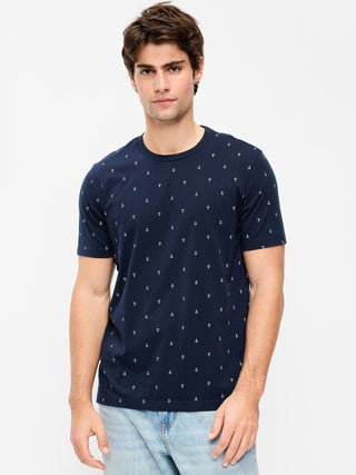 Camiseta Manga Corta de Algodón con Estampado.