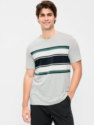 Camiseta Manga Corta con Detalle de Rayas