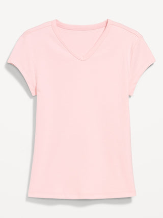 Camiseta Ajustada Cuello V de Algodón