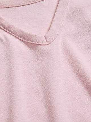 Camiseta Ajustada Cuello V de Algodón