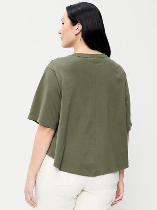 Camiseta Oversize Manga Corta de Algodón