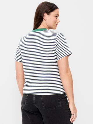 Striped Round Neck T-Shirt