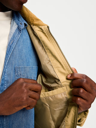 Chaqueta Corta con Detalle Cuello Pana