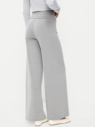 Pantalones anchos plegables PowerChill de cintura alta.