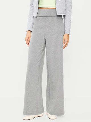 Pantalones anchos plegables PowerChill de cintura alta.