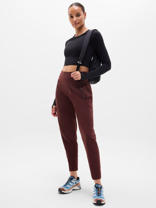 High-Waisted Sports Pants with Pockets