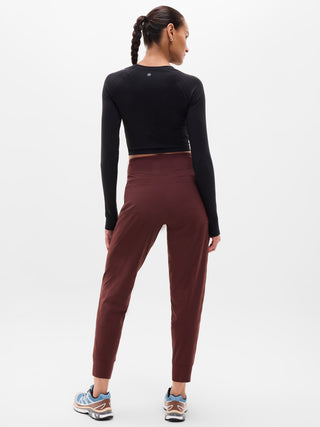 High-Waisted Sports Pants with Pockets