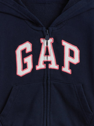 sudadera con capucha y cremallera con logo relajado de babyGap.