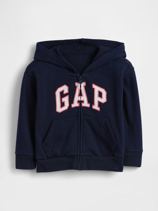 sudadera con capucha y cremallera con logo relajado de babyGap.