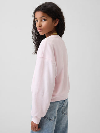 Sudadera con estampado de lentejuelas y cuña extragrande para niños.