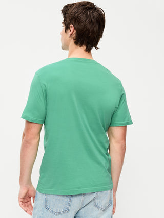 Camiseta Manga Corta Cuello Redondo de Algodón