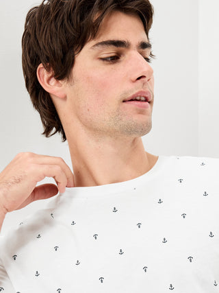 Camiseta Manga Corta de Algodón con Estampado