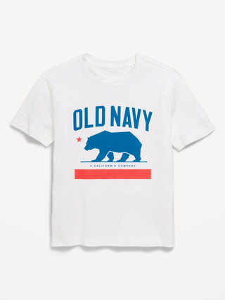 Camiseta de manga corta con logo gráfico para niño.