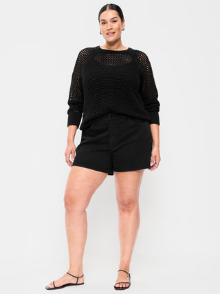 Short Denim Talle Alto con Bolsillos