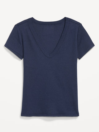 Camiseta Ajustada Manga Corta de Algodón