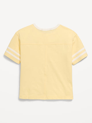 Camiseta gráfica extragrande para niñas pequeñas.