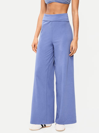 Pantalones anchos plegables PowerChill de cintura alta.