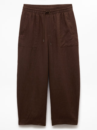 Pantalón Barrel con Cintura Elástica de Lino