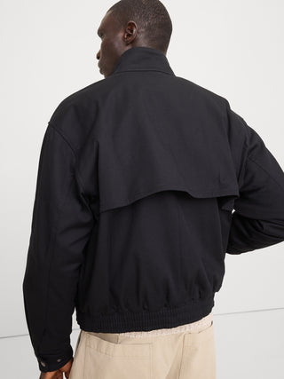 Chaqueta Harrington de sarga de algodón.