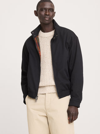 Chaqueta Harrington de sarga de algodón.