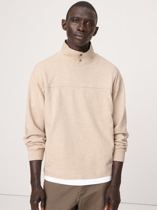 Sudadera con Cuello Alto de Algodón