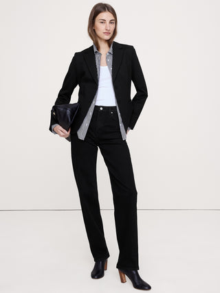 Blazer Ponte ajustado por todas partes.