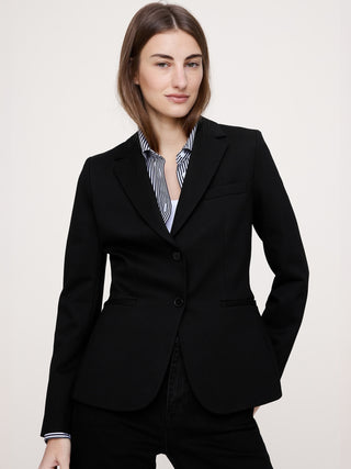 Blazer Ponte ajustado por todas partes.