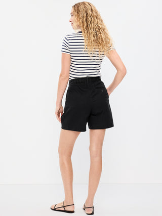 Shorts chinos OGC de cintura alta, entrepierna de 6 pulgadas.
