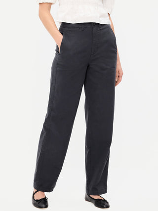 Pantalón Recto Talle Alto con Bolsillos