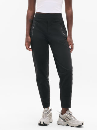 High-Waisted Sports Pants with Pockets