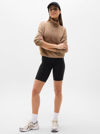 Sudadera Cuello Alto con Media Cremallera