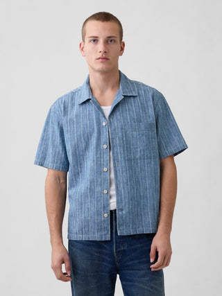 Camisa Resort Denim Dobby.