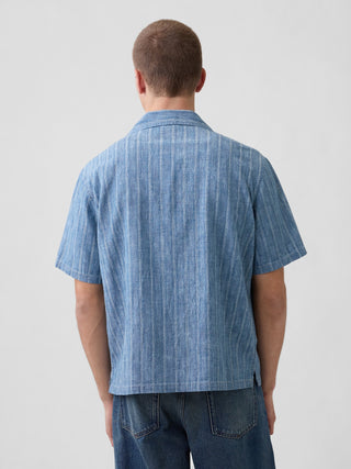 Camisa Resort Denim Dobby.