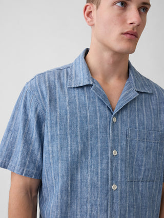 Camisa Resort Denim Dobby.