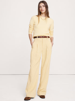 High-Waisted Wide-Leg Pants with Pockets