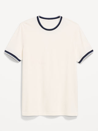 Camiseta de piqué con cuello redondo.