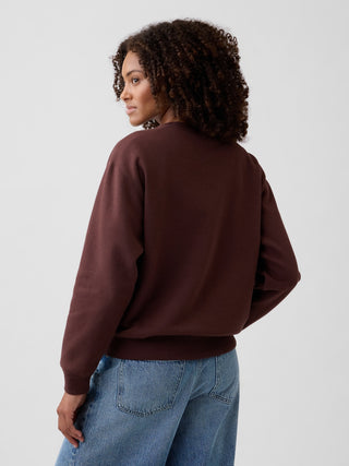 Sudadera Oversized Cuello Redondo con Logo