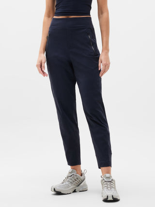 High-Waisted Sports Pants with Pockets