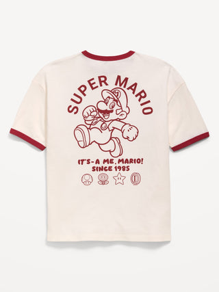 Camiseta extragrande con gráfico neutro de género de Super Mario™ para niños.