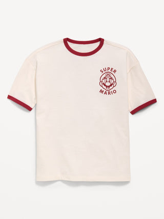 Camiseta extragrande con gráfico neutro de género de Super Mario™ para niños.