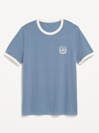 Camiseta de piqué con cuello redondo.