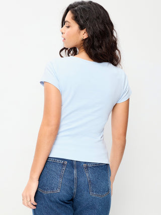 Camiseta Manga Corta Cuello Cuadrado