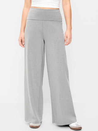 Pantalones anchos plegables PowerChill de cintura alta.
