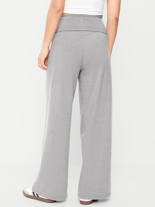 Pantalones anchos plegables PowerChill de cintura alta.