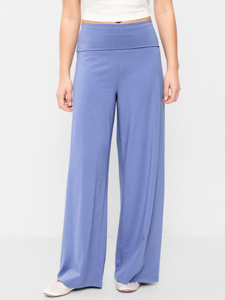 Pantalones anchos plegables PowerChill de cintura alta.